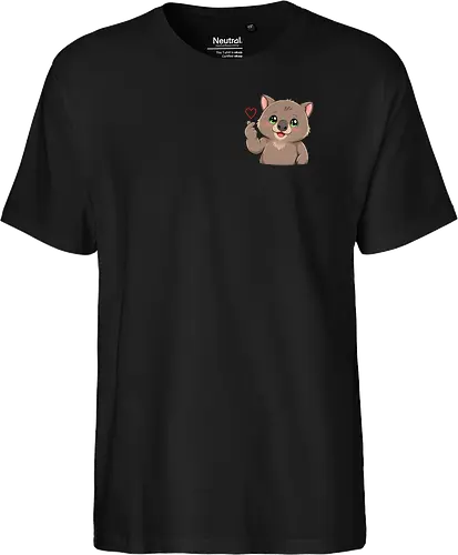 fromWolimswithLove-pocket - Smilow, Wolims, Twitch, Streamer, Katze, Chaos, Liebe, Herz - Fairtrade T-Shirt