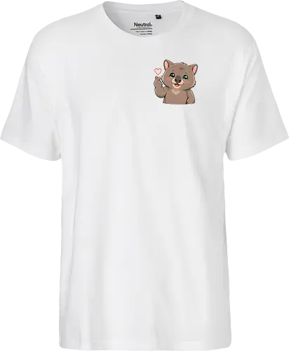 fromWolimswithLove-pocket - Smilow, Wolims, Twitch, Streamer, Katze, Chaos, Liebe, Herz - Fairtrade T-Shirt