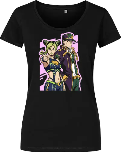 Ocean Lineage: The Star Legacy - Jojo Bizarre Adventure shirt, Jolyne Cujoh graphic tee, Jotaro Kujo merch, Stone Ocean apparel, anime family streetwear, bizarre anime fashion, JJBA part 6 clothing, aesthetic otaku graphic, shonen manga fashion, anime pose shirt - Damen T-Shirt