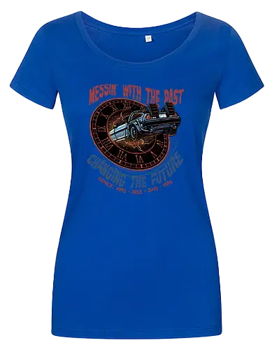 Mess with the past change the future - Movie, film, classic movie, time travel, family, sci-fi, comedy, future - Damen T-Shirt
