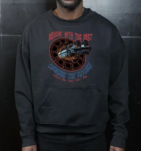 Mess with the past change the future - Movie, film, classic movie, time travel, family, sci-fi, comedy, future - Cropped Sweatshirt