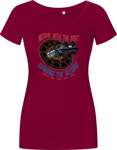 Mess with the past change the future - Movie, film, classic movie, time travel, family, sci-fi, comedy, future - Damen T-Shirt