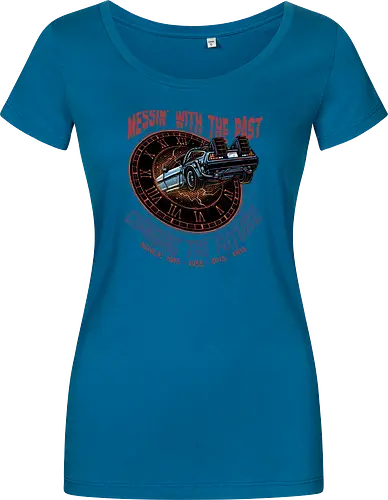 Mess with the past change the future - Movie, film, classic movie, time travel, family, sci-fi, comedy, future - Damen T-Shirt
