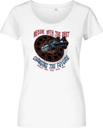 Mess with the past change the future - Movie, film, classic movie, time travel, family, sci-fi, comedy, future - Damen T-Shirt