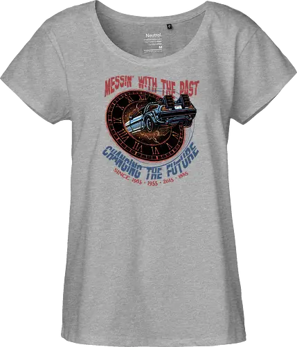 Mess with the past change the future - Movie, film, classic movie, time travel, family, sci-fi, comedy, future - Fairtrade Girl Shirt