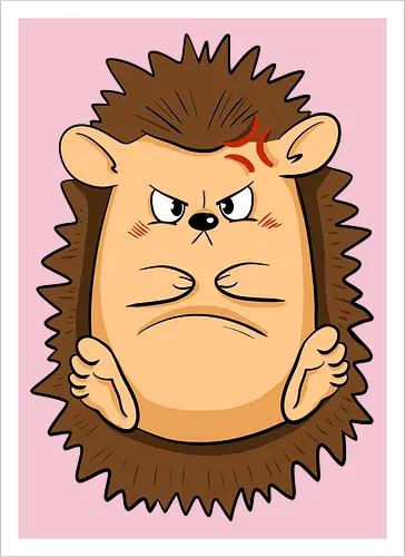 Grumpy Igel - Grumpy, Igel, Comic, Hedgehog - Kunstdruck