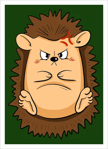 Grumpy Igel - Grumpy, Igel, Comic, Hedgehog - Kunstdruck