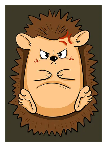 Grumpy Igel - Grumpy, Igel, Comic, Hedgehog - Kunstdruck
