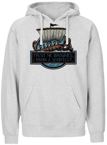 Shortcut took 10 years - Movie, film, myth, adventure, poem, action, fantasy, mythic, funny, humor - Fairtrade Hoodie