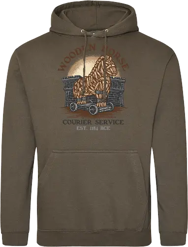 Wooden Horse Courier Service - Movie, film, myth, adventure, poem, action, fantasy, mythic, horse - Standard Hoodie
