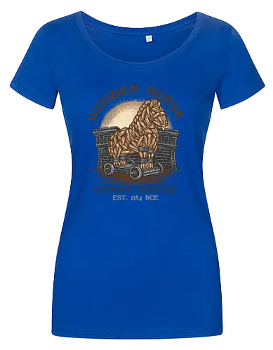 Wooden Horse Courier Service - Movie, film, myth, adventure, poem, action, fantasy, mythic, horse - Damen T-Shirt