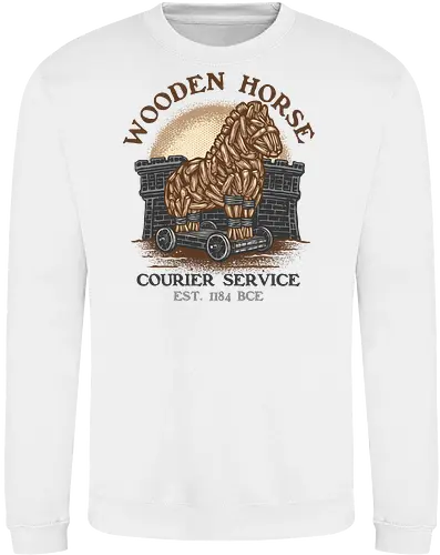 Wooden Horse Courier Service - Movie, film, myth, adventure, poem, action, fantasy, mythic, horse - Sweatshirt