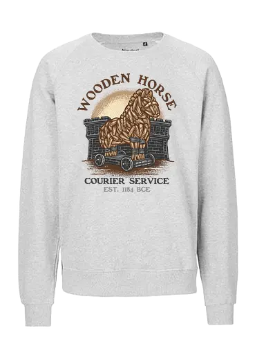 Wooden Horse Courier Service - Movie, film, myth, adventure, poem, action, fantasy, mythic, horse - Fairtrade Sweatshirt