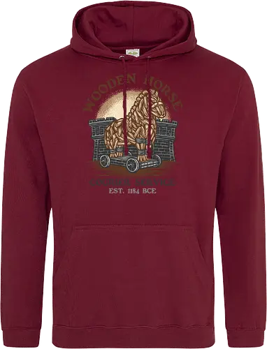 Wooden Horse Courier Service - Movie, film, myth, adventure, poem, action, fantasy, mythic, horse - Standard Hoodie