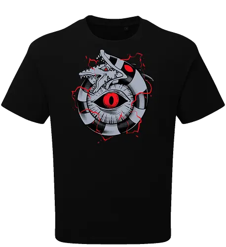 hell ouroboros - Demon, ouroboros, creature, alleyeseeing, snakes, serpent, redeyes, timburton, illuminati - Oversize T-Shirt