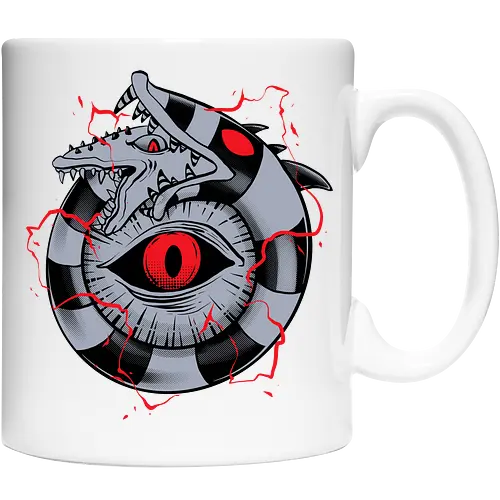 hell ouroboros - Demon, ouroboros, creature, alleyeseeing, snakes, serpent, redeyes, timburton, illuminati - Keramiktasse