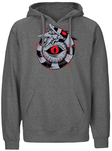 hell ouroboros - Demon, ouroboros, creature, alleyeseeing, snakes, serpent, redeyes, timburton, illuminati - Fairtrade Hoodie