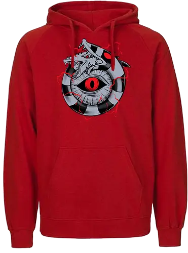 hell ouroboros - Demon, ouroboros, creature, alleyeseeing, snakes, serpent, redeyes, timburton, illuminati - Fairtrade Hoodie