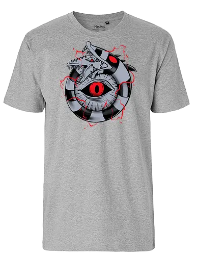 hell ouroboros - Demon, ouroboros, creature, alleyeseeing, snakes, serpent, redeyes, timburton, illuminati - Fairtrade T-Shirt