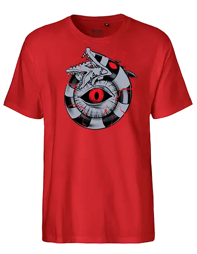 hell ouroboros - Demon, ouroboros, creature, alleyeseeing, snakes, serpent, redeyes, timburton, illuminati - Fairtrade T-Shirt