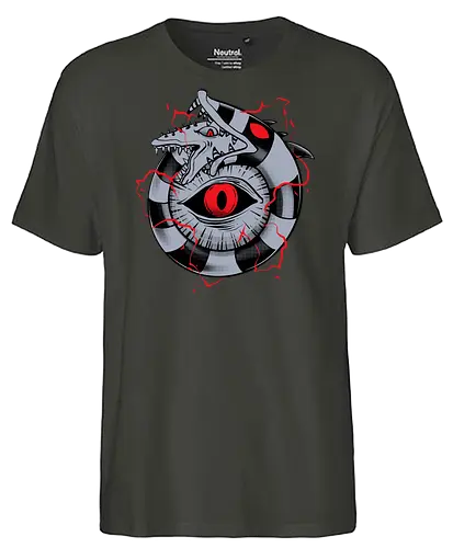 hell ouroboros - Demon, ouroboros, creature, alleyeseeing, snakes, serpent, redeyes, timburton, illuminati - Fairtrade T-Shirt