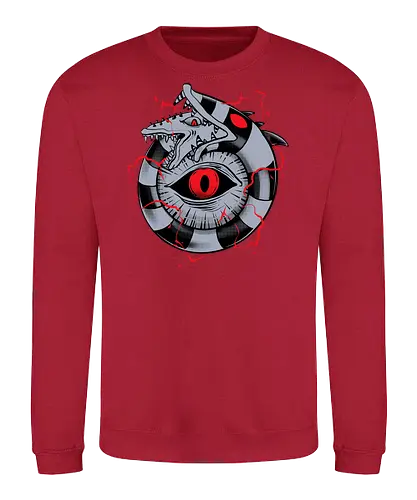 hell ouroboros - Demon, ouroboros, creature, alleyeseeing, snakes, serpent, redeyes, timburton, illuminati - Sweatshirt