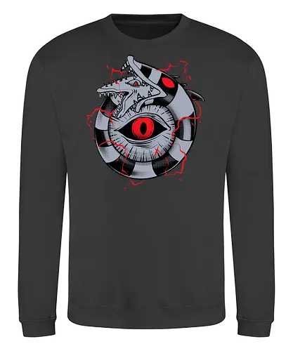 hell ouroboros - Demon, ouroboros, creature, alleyeseeing, snakes, serpent, redeyes, timburton, illuminati - Sweatshirt