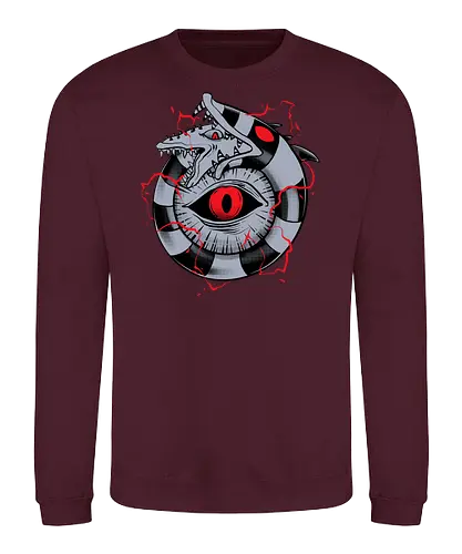 hell ouroboros - Demon, ouroboros, creature, alleyeseeing, snakes, serpent, redeyes, timburton, illuminati - Sweatshirt