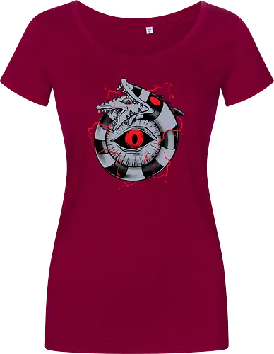 hell ouroboros - Demon, ouroboros, creature, alleyeseeing, snakes, serpent, redeyes, timburton, illuminati - Damen T-Shirt