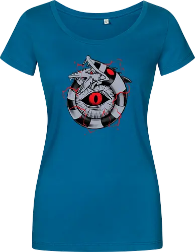 hell ouroboros - Demon, ouroboros, creature, alleyeseeing, snakes, serpent, redeyes, timburton, illuminati - Damen T-Shirt