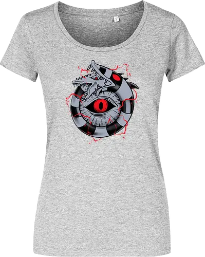 hell ouroboros - Demon, ouroboros, creature, alleyeseeing, snakes, serpent, redeyes, timburton, illuminati - Damen T-Shirt