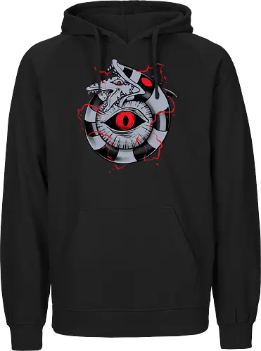 hell ouroboros - Demon, ouroboros, creature, alleyeseeing, snakes, serpent, redeyes, timburton, illuminati - Fairtrade Hoodie