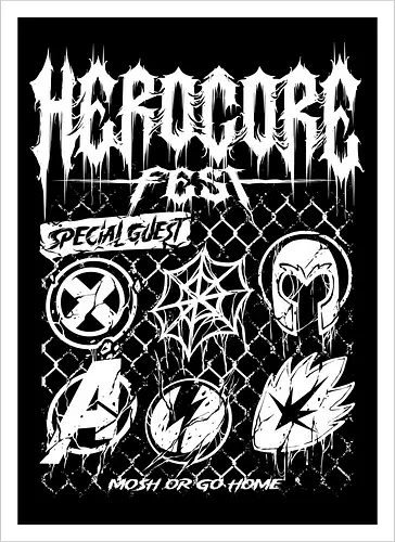 herocore fest  - herocore, avengers, thunderbolt, Magnet, Superhero, galactic, villain, guardian - Kunstdruck
