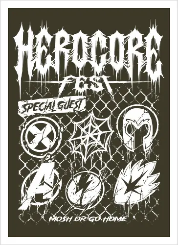 herocore fest  - herocore, avengers, thunderbolt, Magnet, Superhero, galactic, villain, guardian - Kunstdruck