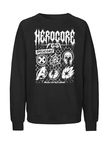herocore fest  - herocore, avengers, thunderbolt, Magnet, Superhero, galactic, villain, guardian - Fairtrade Sweatshirt
