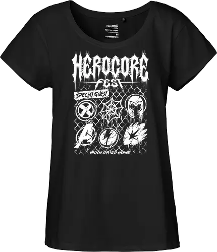 herocore fest  - herocore, avengers, thunderbolt, Magnet, Superhero, galactic, villain, guardian - Fairtrade Girl Shirt