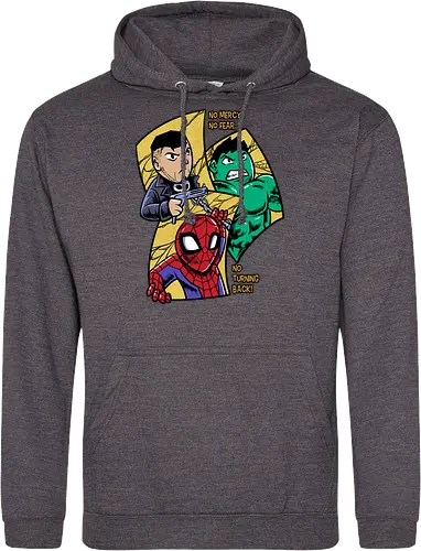 no turning back - Superhero, Superhero, Superhero, superhero, antihero, cool, chibi, cartoon - Standard Hoodie