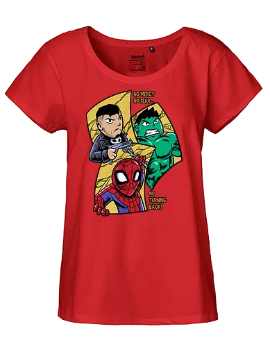 no turning back - Superhero, Superhero, Superhero, superhero, antihero, cool, chibi, cartoon - Fairtrade Girl Shirt