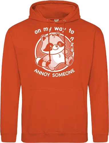 Cute Annoying Raccoon - Cute, Cute Animals, Raccoon, Funny Raccoon, Annoy, Annoyed, Annoying, Tanuki, Fun, Funny, Animal, Pet, Funny Animals, Cute Animals, Pets, Sarcasm, Irony, Joke, Jokes, Adorable, Mascot, Japan, Japanese - Standard Hoodie