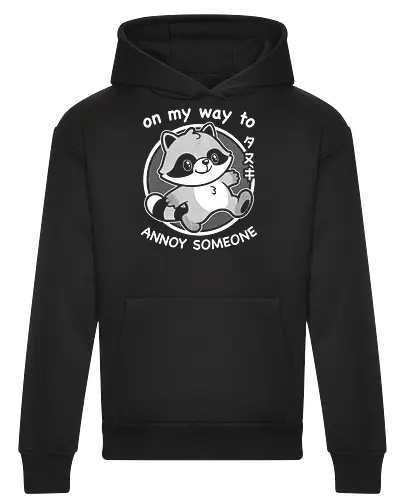 Cute Annoying Raccoon - Cute, Cute Animals, Raccoon, Funny Raccoon, Annoy, Annoyed, Annoying, Tanuki, Fun, Funny, Animal, Pet, Funny Animals, Cute Animals, Pets, Sarcasm, Irony, Joke, Jokes, Adorable, Mascot, Japan, Japanese - Heavyweight Hoodie