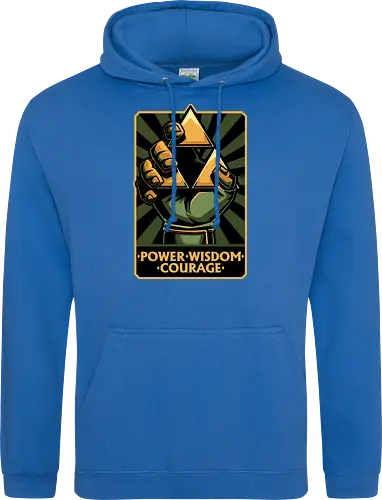Elf Game Triangle - Power, Courage, Wisdom, Triangle, Cool, Awesome, Classic, Classic Video Games, Classic Video Game, Classic Games, Classic Game, Video Games, Video Game, Vintage, Retro, Retro Vintage, Vintage Games, Fantasy, Adventure, Magic, Magical, Elf, Elfs, Revolution, Poster - Standard Hoodie