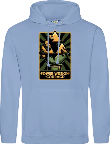 Elf Game Triangle - Power, Courage, Wisdom, Triangle, Cool, Awesome, Classic, Classic Video Games, Classic Video Game, Classic Games, Classic Game, Video Games, Video Game, Vintage, Retro, Retro Vintage, Vintage Games, Fantasy, Adventure, Magic, Magical, Elf, Elfs, Revolution, Poster - Standard Hoodie