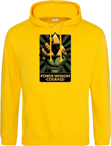 Elf Game Triangle - Power, Courage, Wisdom, Triangle, Cool, Awesome, Classic, Classic Video Games, Classic Video Game, Classic Games, Classic Game, Video Games, Video Game, Vintage, Retro, Retro Vintage, Vintage Games, Fantasy, Adventure, Magic, Magical, Elf, Elfs, Revolution, Poster - Standard Hoodie