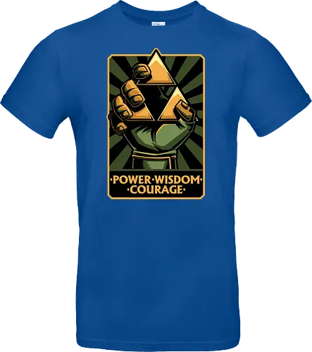 Elf Game Triangle - Power, Courage, Wisdom, Triangle, Cool, Awesome, Classic, Classic Video Games, Classic Video Game, Classic Games, Classic Game, Video Games, Video Game, Vintage, Retro, Retro Vintage, Vintage Games, Fantasy, Adventure, Magic, Magical, Elf, Elfs, Revolution, Poster - Standard T-Shirt