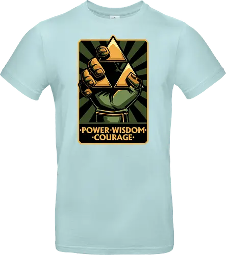 Elf Game Triangle - Power, Courage, Wisdom, Triangle, Cool, Awesome, Classic, Classic Video Games, Classic Video Game, Classic Games, Classic Game, Video Games, Video Game, Vintage, Retro, Retro Vintage, Vintage Games, Fantasy, Adventure, Magic, Magical, Elf, Elfs, Revolution, Poster - Standard T-Shirt