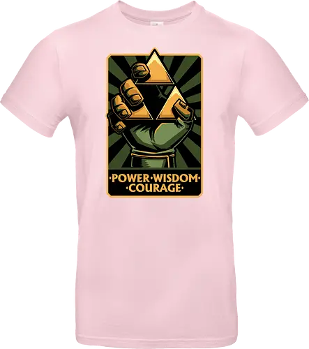 Elf Game Triangle - Power, Courage, Wisdom, Triangle, Cool, Awesome, Classic, Classic Video Games, Classic Video Game, Classic Games, Classic Game, Video Games, Video Game, Vintage, Retro, Retro Vintage, Vintage Games, Fantasy, Adventure, Magic, Magical, Elf, Elfs, Revolution, Poster - Standard T-Shirt