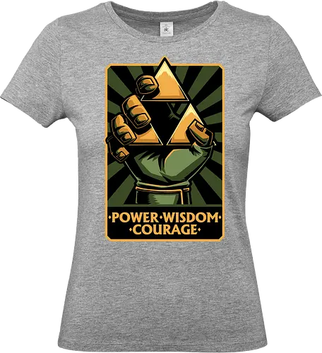 Elf Game Triangle - Power, Courage, Wisdom, Triangle, Cool, Awesome, Classic, Classic Video Games, Classic Video Game, Classic Games, Classic Game, Video Games, Video Game, Vintage, Retro, Retro Vintage, Vintage Games, Fantasy, Adventure, Magic, Magical, Elf, Elfs, Revolution, Poster - Standard T-Shirt (Frauen)