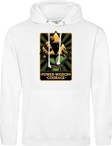 Elf Game Triangle - Power, Courage, Wisdom, Triangle, Cool, Awesome, Classic, Classic Video Games, Classic Video Game, Classic Games, Classic Game, Video Games, Video Game, Vintage, Retro, Retro Vintage, Vintage Games, Fantasy, Adventure, Magic, Magical, Elf, Elfs, Revolution, Poster - Standard Hoodie