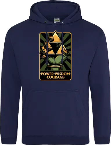 Elf Game Triangle - Power, Courage, Wisdom, Triangle, Cool, Awesome, Classic, Classic Video Games, Classic Video Game, Classic Games, Classic Game, Video Games, Video Game, Vintage, Retro, Retro Vintage, Vintage Games, Fantasy, Adventure, Magic, Magical, Elf, Elfs, Revolution, Poster - Standard Hoodie