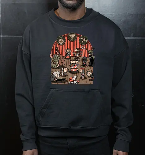 British Comedy Dance - Holy Grail, king arthur, classic, classic movie, movie, movies, comedy, british, british comedy, fun, funny, Music, Dance, white rabbit. Tv Show, Mashup, Adventure, Fantasy, adventure, Meme, Memes, Internet, Ghost, black knight - Cropped Sweatshirt